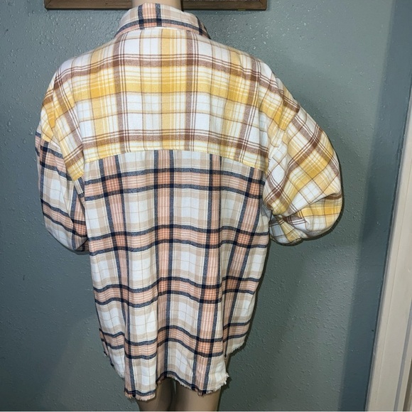 No Comment 1X Long Sleeve Plaid Women's Button Up Shirt Women’s Clueless Plaid - Picture 5 of 5